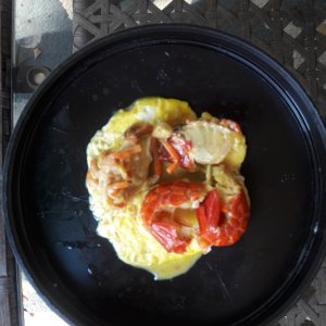 Crawfish omelet