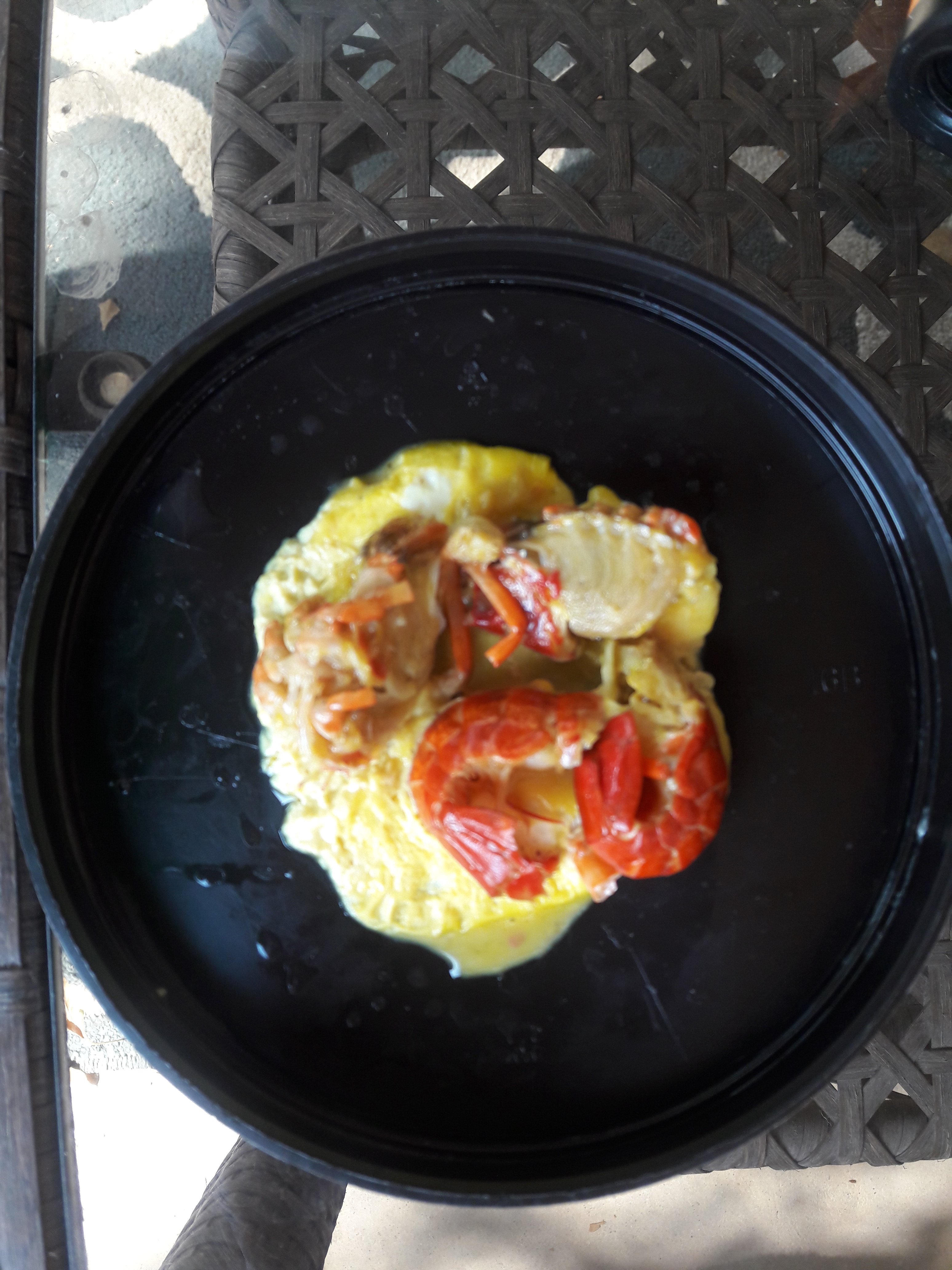 Crawfish omelet
